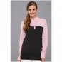 Nike Women's Heather Two Tone Sweater 542057 Wool Blend 1/2-Zip Mock Collar M MD