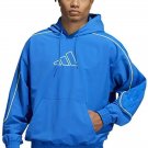 adidas Men's M L Harden Cross-up Hoodie HRD CU GD1598 JAMES BLUE $75 NEW MED LRG
