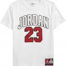 Jordan Practice Flight Boys Active T TEE Shirt Size L LARGE White/Red/Black #23