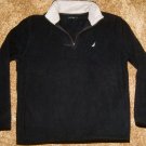 NEW NAUTICA 1/4 Half Zip Fleece Jacket M MD MEDIUM GREY GRAY TRUE BLACK $69.50