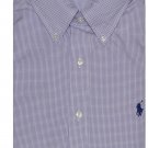 Polo Ralph Lauren Men's Long Sleeve 16 34/35 Button Down Shirt Purple Checker