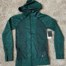 WOMENS M MEDIUM SOHO SPORT ACTIVEWEAR PERFORMANCE HOODIE HOODED FULL ZIP GREEN