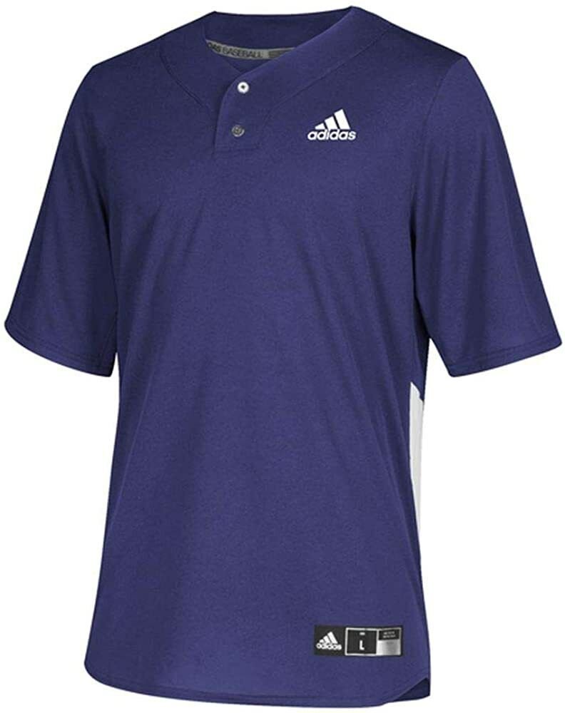 Adidas Mens Dk DIAMOND KING Elite 2BJ 2 Two Button Baseball Jersey PURPLE WHITE
