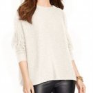 Ralph Lauren Women's Fringed Woven Knit Boho Hippie Boat Neck Sweater S/M M/L