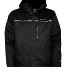 Columbia Men's Rainy Pass Waterproof Light Insulated Rain Hooded Jacket Black M