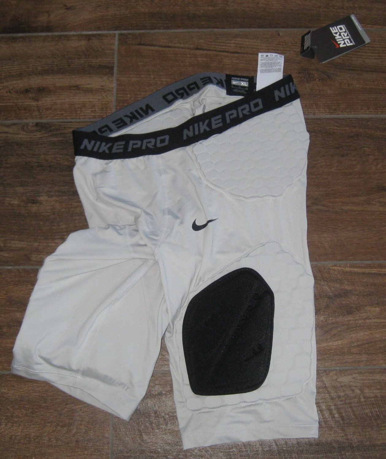 NIKE PRO COMBAT DEFLEX HARDPLATE COMPRESSION SHORTS 2XL FOOTBALL PADDED 336705