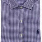 Ralph Lauren Polo Mens Spread Collar Slim Fit Easy Care Dress Shirt Purple NEW