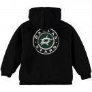 JH Design NHL Dallas Stars BOYS L LARGE LG Black Fleece-Nylon Reversible Jacket