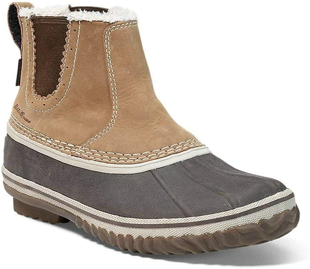 Eddie Bauer Women's Hunt Pac Slip-On PACK BROWN WHEAT WINTER WATERPROOF BOOTS