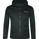 NEW Columbia Lucky Find Soft Shell Men's Hooded Full Zip BLACK JACKET XL 2XL XXL