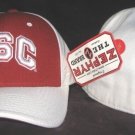 USC TROJANS FITTED HAT CAP 7 FOOTBALL WHITE RED NCAA