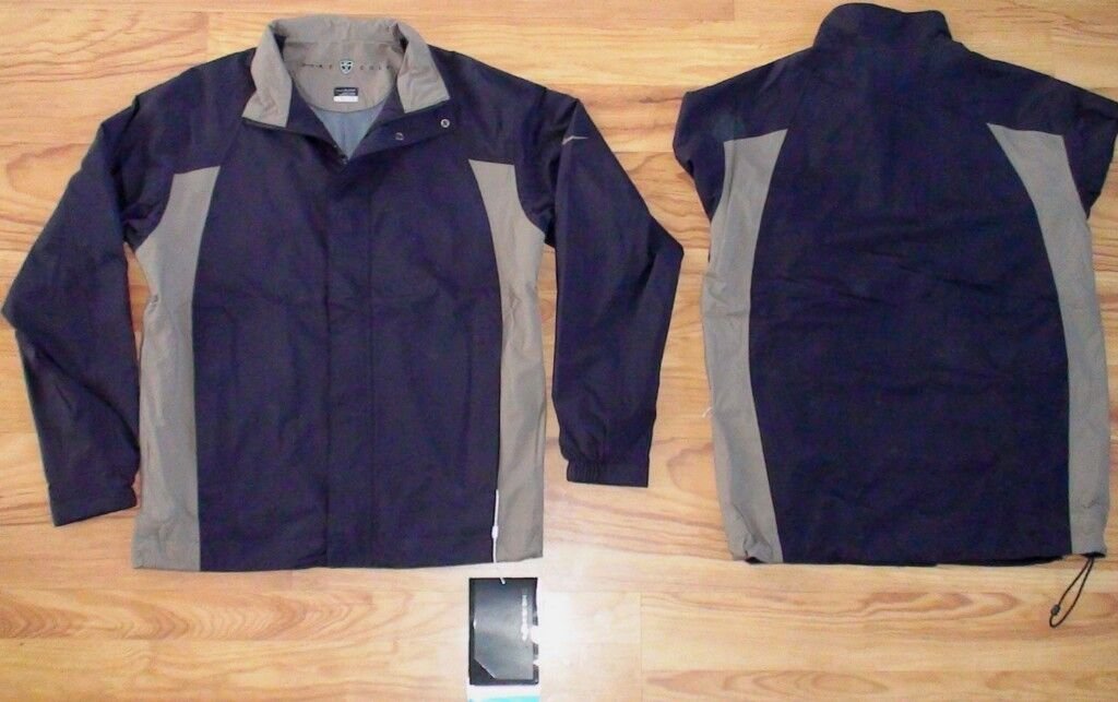 NEW NIKE GOLF FIT STORM JACKET BLACK S $150 WATERPROOF