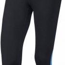 Nike Running DRI-FIT Capri Womens XS Leggings Workout Pants 749457 BLACK BLUE