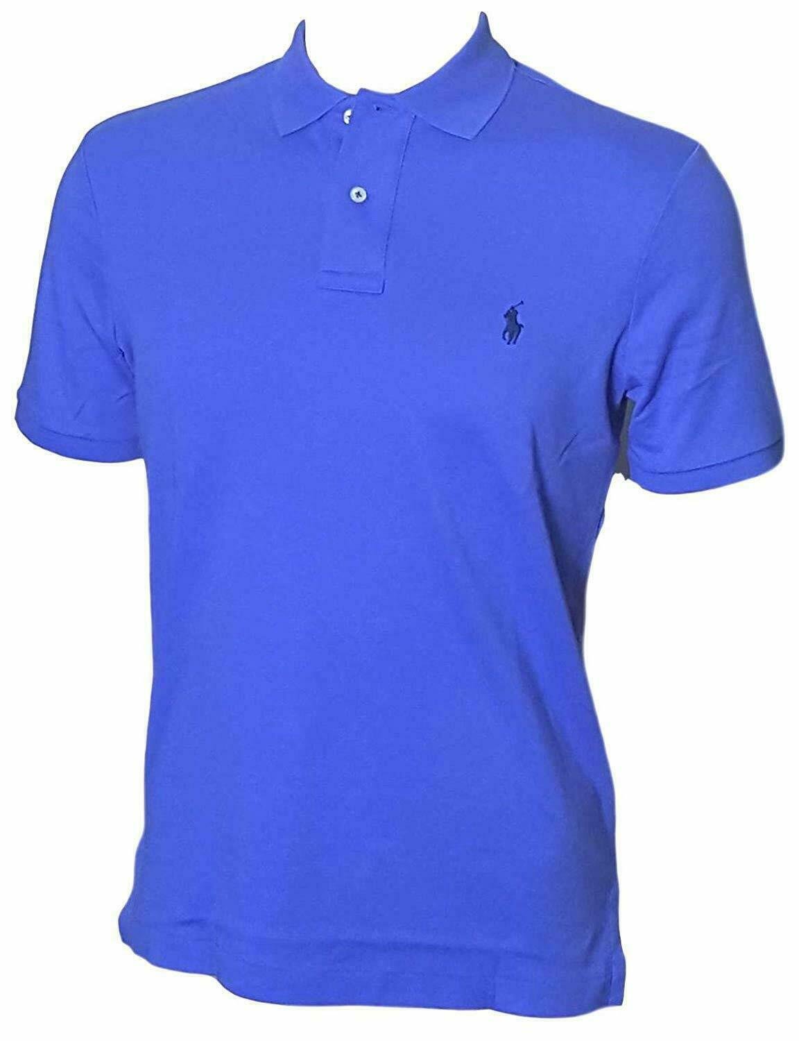 Polo Ralph Lauren Men's XL Medium Fit Interlock Polo Shirt LIGHT BLUE NAVY PONY