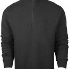 Polo Ralph Lauren Men's Waffle Knit Half Zip Sweatshirt Small Black