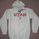 NEW UTAH UTES HOODED SWEATSHIRT FOOTBALL NCAA L LRG NWT LARGE PRINTED