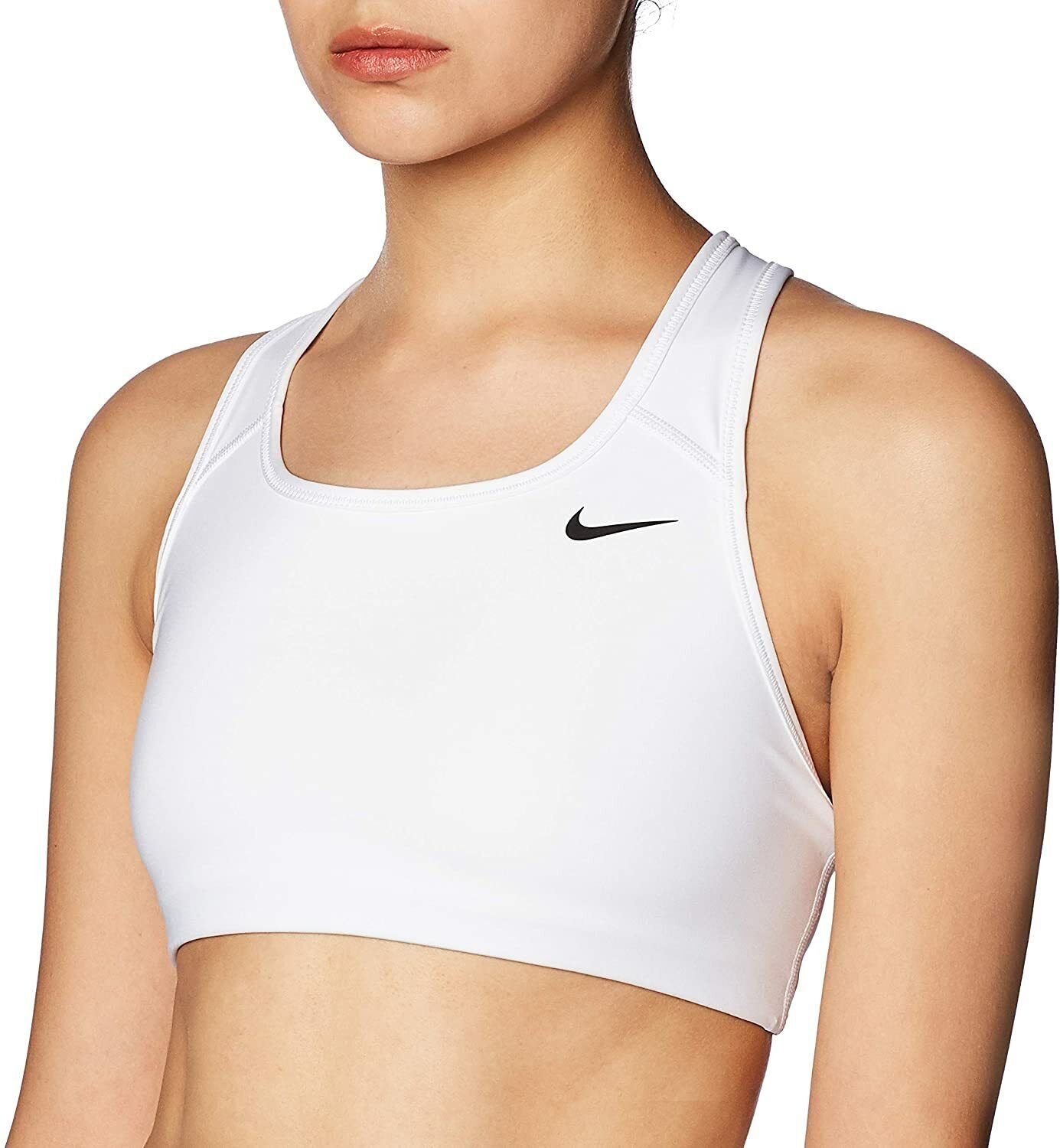 Nike Women's Medium Support Non Padded Sports Bra WHITE/ BLACK BV3630-100