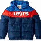 Levi's Big Boys' Puffer Jacket BLUE RED NAVY $86.00 RETAIL BOYS L LARGE 12-13