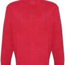 Polo Ralph Lauren Men's Half Zip French Rib Cotton Sweater RED NEW L NEW