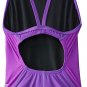 Speedo Big Girls' Revolve Splice Energy Back Swimsuit 8/24 purple