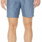 RVCA Men's 38 Standard Slappy Trunk China Blue SHORTS SWIM SHORT LENGTH 17" NEW