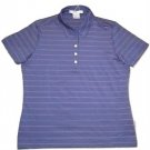 NIKE FIT DRY DRI WOMENS GOLF SHIRT 256833 497 XS dark STRIPED 0 2