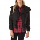 NEW Vans WOMENS JAMIE  Jacket BLACK L LG COAT PARKA WOOL MIX MOTO INSPIRED NWT