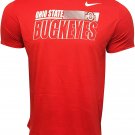 New Men's Nike Ohio State Buckeyes Football Dri-Fit Shirt RED CT7268-657 Sz XL