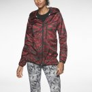 NEW NWT NIKE PACKABLE CAMOUFLAGE TRAIL JACKET WOMENS RED BLACK 546390 208 L LG