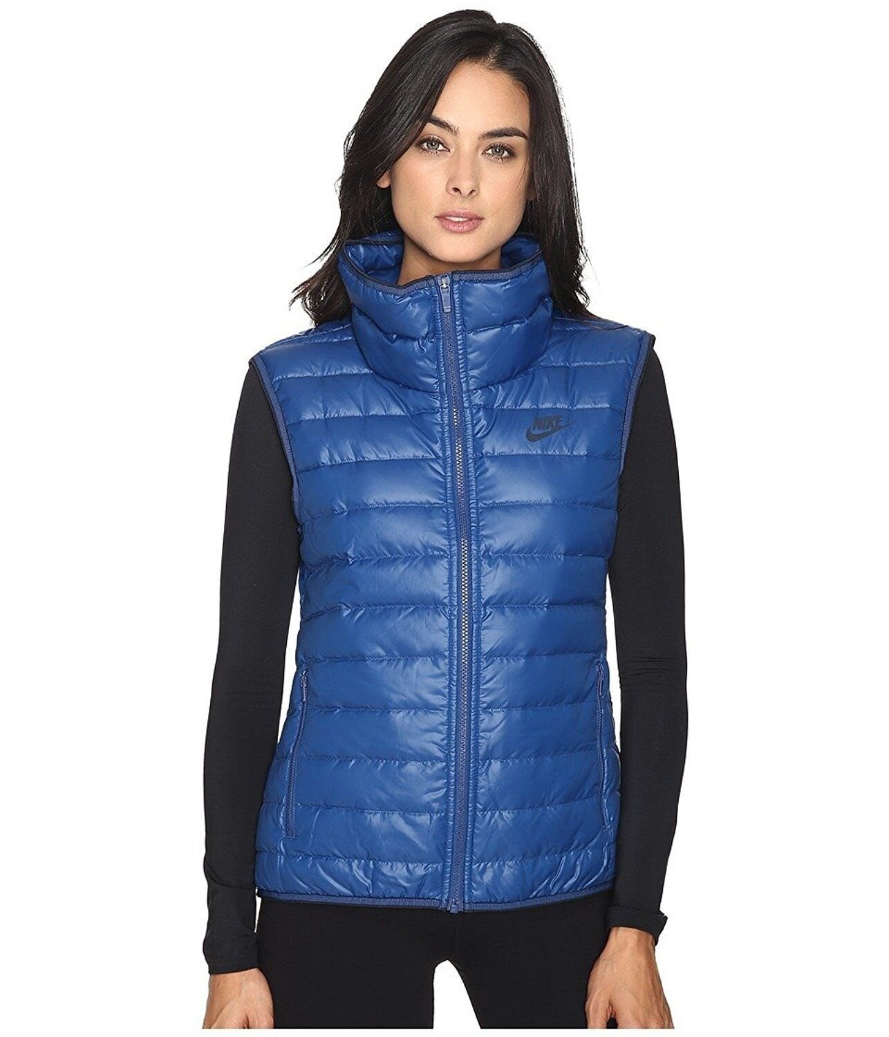 Nike Womens Down Vest NWT Size XS Blue/Black 805257-423 NEW $130 NWT NSW