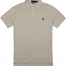 NEW Polo Ralph Lauren Mens CUSTOM Fit Mesh Pony Shirt EXPEDITION HEATHER TAN