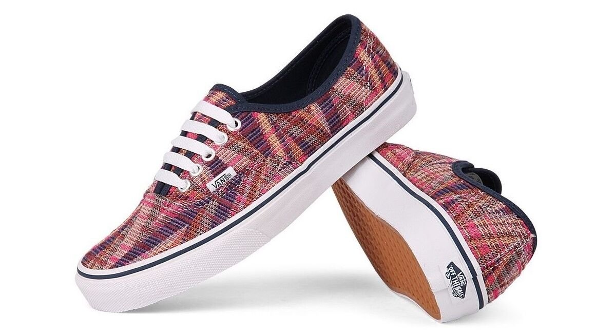 Vans AUTHENTIC WOVEN CHEVRON PINK TRUE WHITE MENS 4 Women's 5.5 Shoes SKATE NEW
