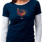 NEW REEBOK ATLANTA THRASHERS WOMENS LONG SLEEVE T SHIRT SMALL SM S TISSUE NAVY