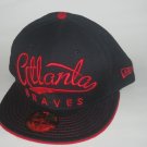 NEW ERA ATLANTA BRAVES FITTED HAT CAP 59FIFTY CLASSIC SCRIPT BLUE RED 59/50 nwt