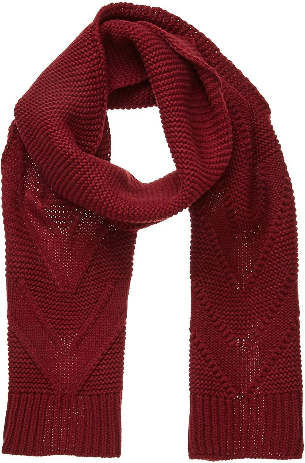 Roxy Women's Lovers Soul Knitted Scarf OXBLOOD RED WINTER LONG NEW NWT