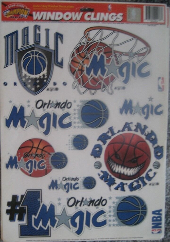 NEW ORLANDO MAGIC WINDOW CLINGS CAR FLAG HELMET