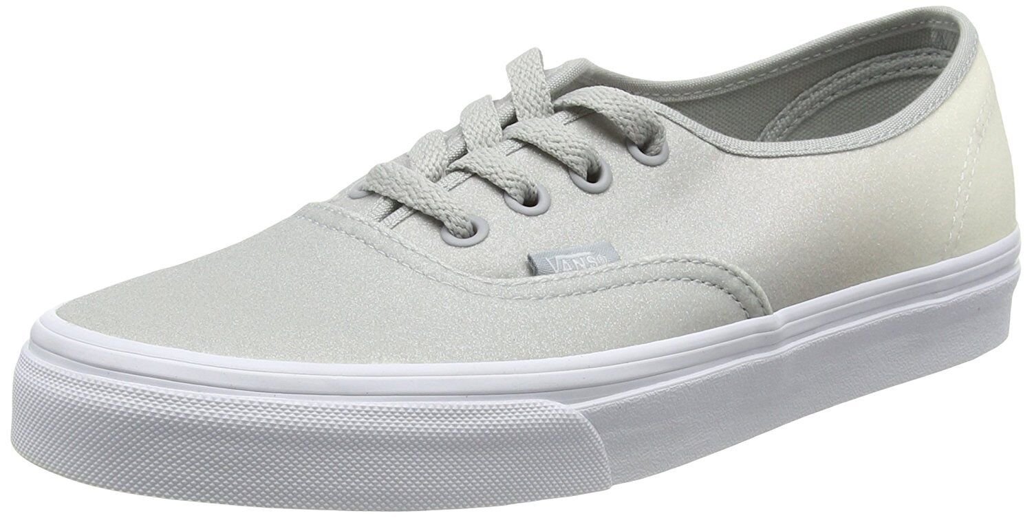 Vans Unisex Authentic 2 Tone Glitter White Skate Shoes Mens 8.5 Womens 10