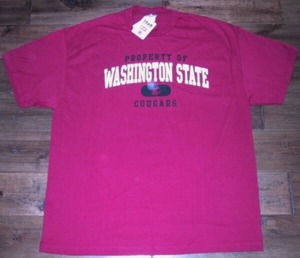 NEW WASHINGTON STATE COUGARS M T SHIRT MEDIUM WSU NWT