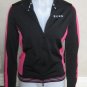 WOMENS BCBG MAX AZRIA BLACK PINK M NEW $140 zip up TRAINING TOP JACKET BCN13354J