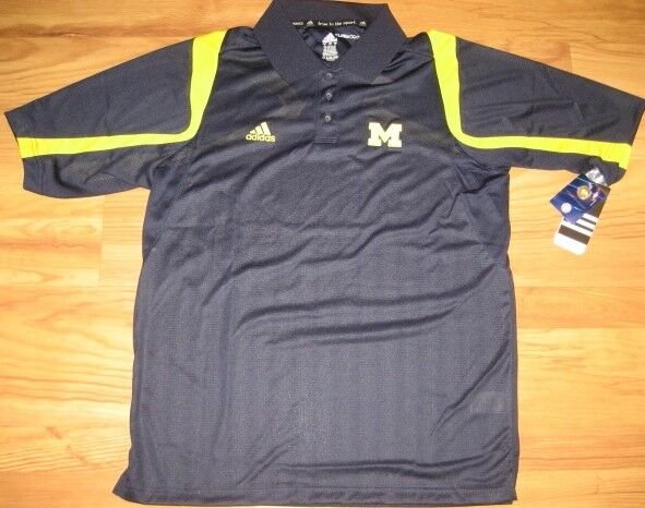 ADIDAS MICHIGAN WOLVERINES CLIMA COACHES SHIRT POLO S