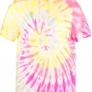 Men's Montauk Tie Dye Polo MESH Shirt SMALL SM WHITE PINK PURPLE YELLOW GREEN
