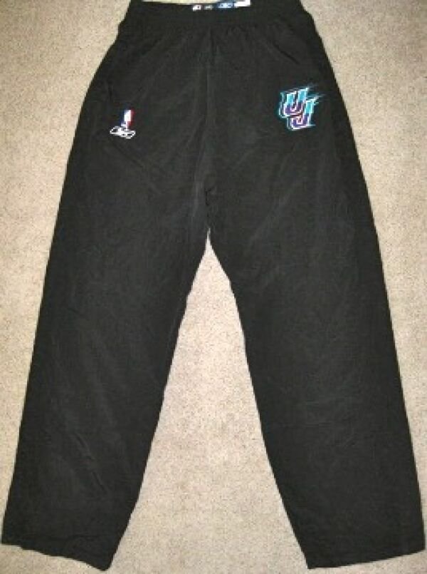 NBA REEBOK UTAH JAZZ GAME USED PANTS 40 JERSEY UNIFORM HARPRING #15 BREAKAWAY