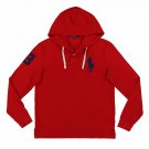POLO Ralph Lauren Mens Big Pony Mesh Knit Hooded Tee RED S shirt