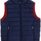 Polo Ralph Lauren Boy's Down Quilted Waistcoat Vest, Navy/Red S (8) M (10-12) L