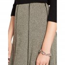 Polo Ralph Lauren Faux Leather-Trim Tweed Skirt black cream 6P 10P 12P 14P 12R