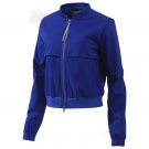 ADIDAS WOMENS ORIGINALS BLUE W OVERLAY JKT TREFOIL JACKET TRUE BLUE $130.00 L LG