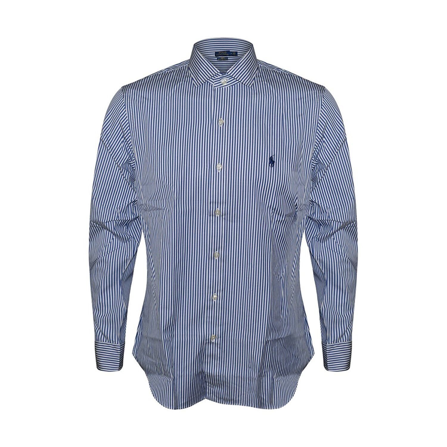 Polo Ralph Lauren Men SLIM Fit 100% Cotton Stretch Oxford Sport Shirt, BLUE STRI