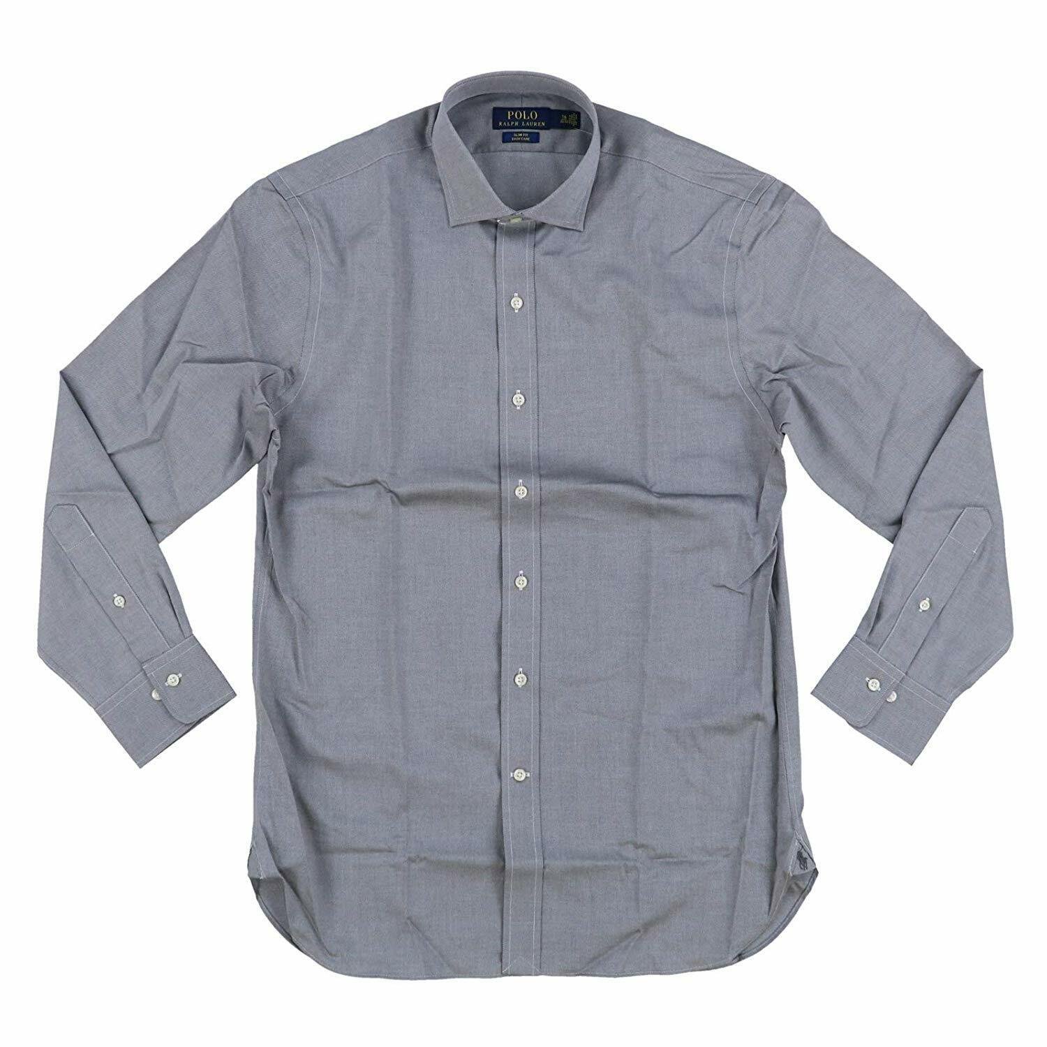 Polo Ralph Lauren Men's SLIM FIT SPREAD Long Sleeve 16.5 17.5 Button Down Shirt