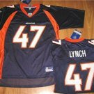 REEBOK DENVER  BRONCOS LYNCH JERSEY NFL ON field Y L 16