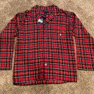 NWT Polo Ralph Lauren Men's Red Plaid Sleep Shirt Pajama Top Size M Medium new